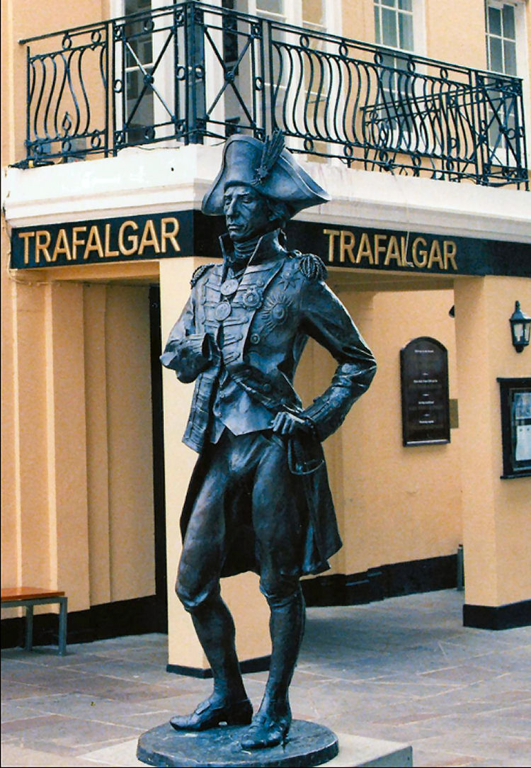 Lord nelson outside the Trafalgar