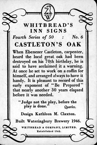 Castleton's Oak sign 1953
