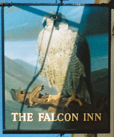 Falcon Inn sign 1985