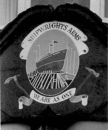 Shipwrights Arms sign 1987