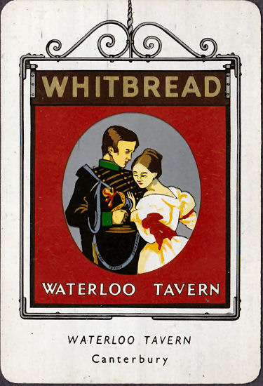 Waterloo Tavern card 1951