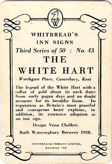 White Hart card