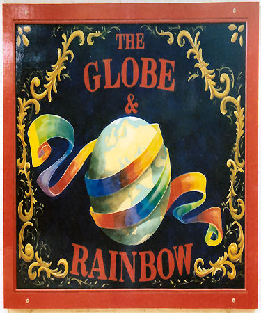 Globe and Rainbow sign 2002