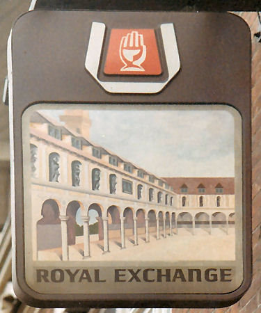 Royal Exchange sign 1970s