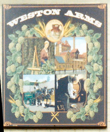 Weston Arms sign 1986