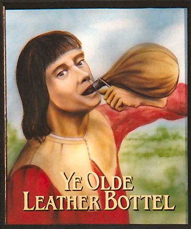 Ye Olds Leather Bottle sign 1992