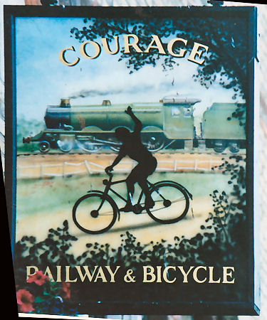 Railway and Bicycle sign 1980s