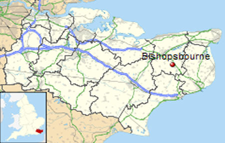 Bishopsbourne map