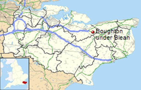 Boughton under Blean map