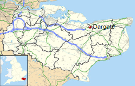 Dargate map