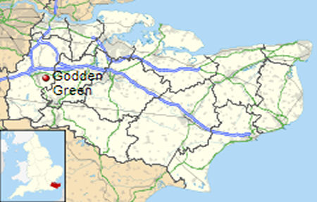 Godden Green map