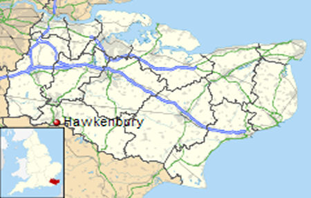 Hawkenbury map