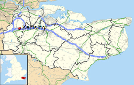 Kemsing map