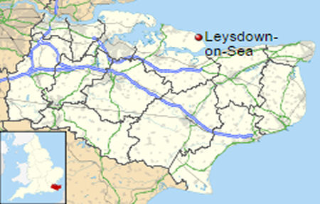 Leysdown on Sea map