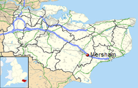 Mersham map