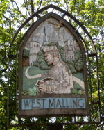 West Malling Boundary Sign
