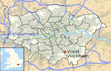 West Wickham map