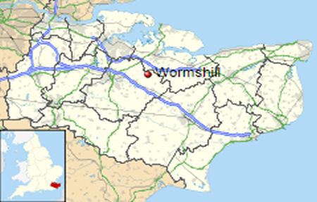 Wormshill map