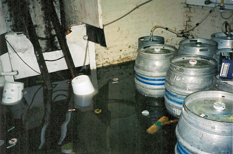 Castle cellar flooded 1998