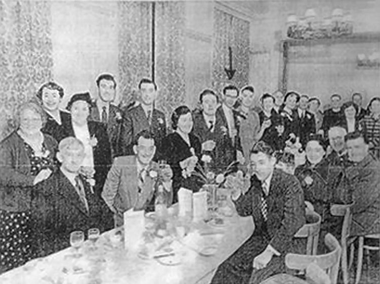 Eric Morecambe's wedding reception 1952