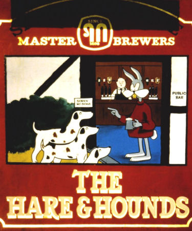 Hare and Hounds sign 1990