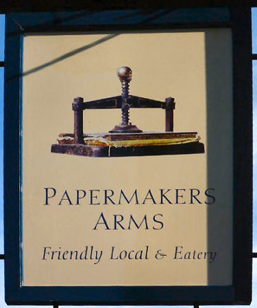 Papermaker's Arms sign 2015