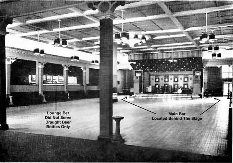 Dreamland Ballroom Bars inside 1960