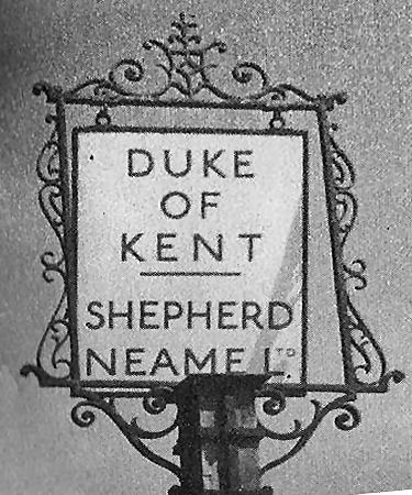 Duke of Kent sign 1940s