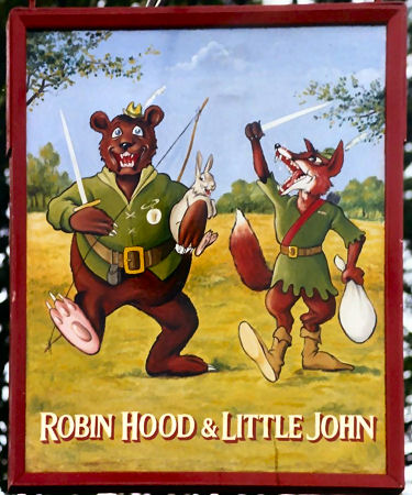 Robin Hood and Little John sign 1990