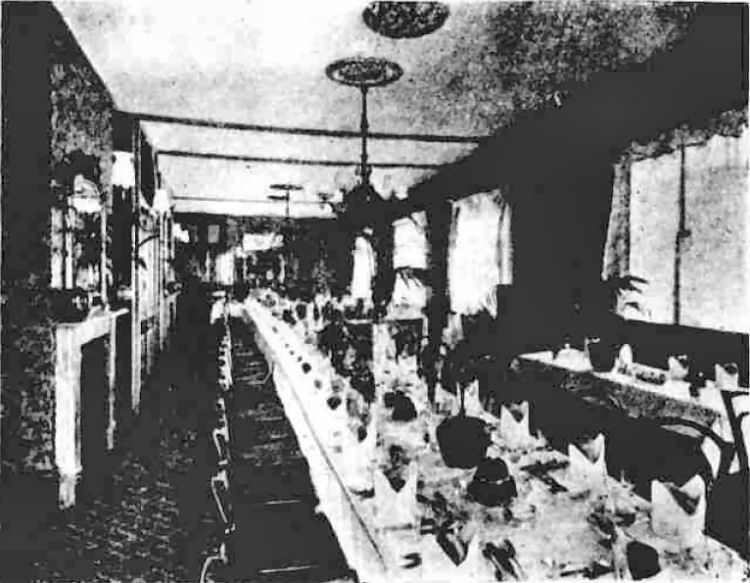 Harver Hotel dining room 1900