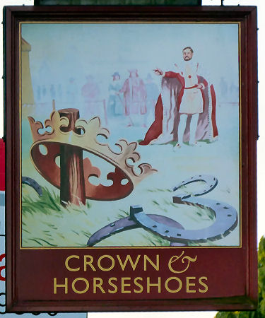 Crown and Horseshoes sign 2014
