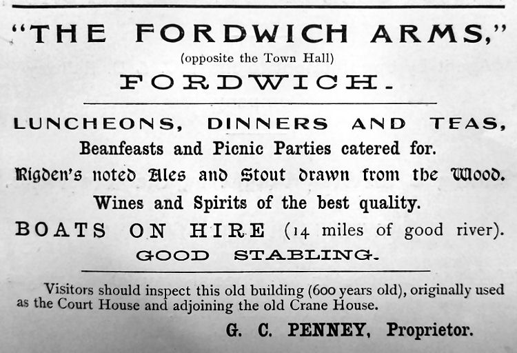 Fordwych Arms advert 1904