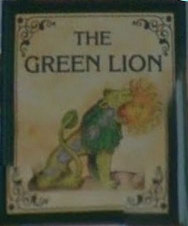 Green Lion sign 2016