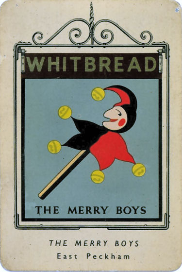 Merry Boys Whitbread sign