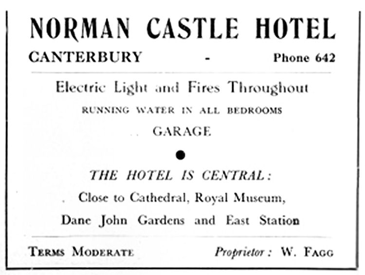 Norman Castle Hotel card 1920