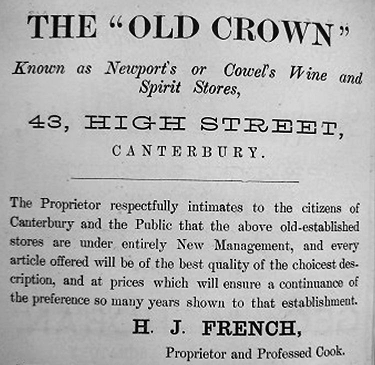 Old Crown advert 1888