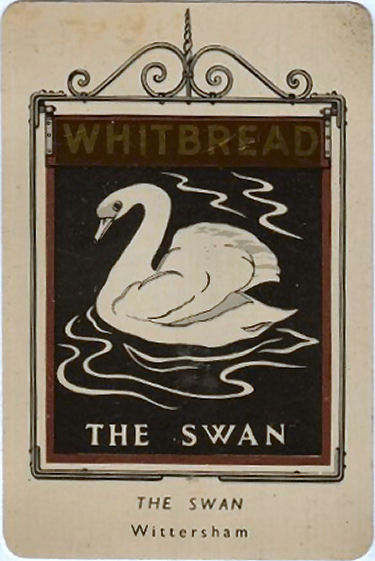 Swan aluminium sign 1950