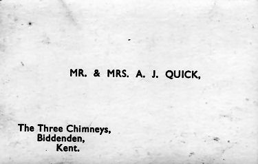 Three Chimneys business card