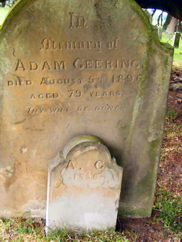 Adam Geering headstone