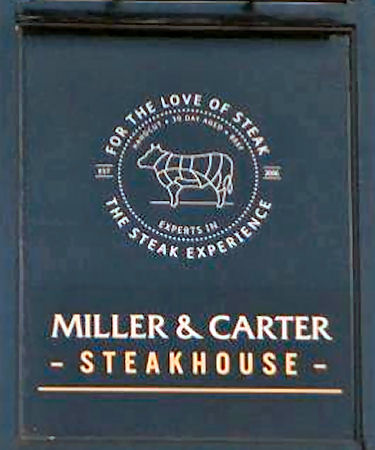 Miller and Carter Steakhouse sign 2017