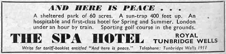 Spa advert 1940