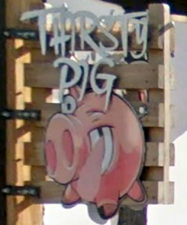 Thirsty Pig sign 2017