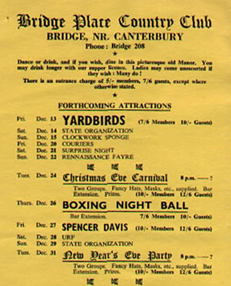 Yardbirds advert 1968