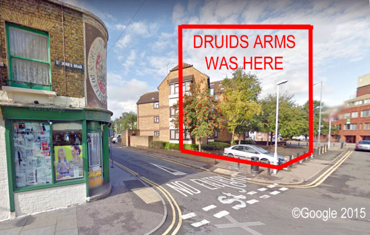 Druids Arms location 2015