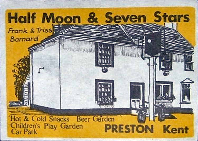 Half Moon and Seven Stars matchbox 1970