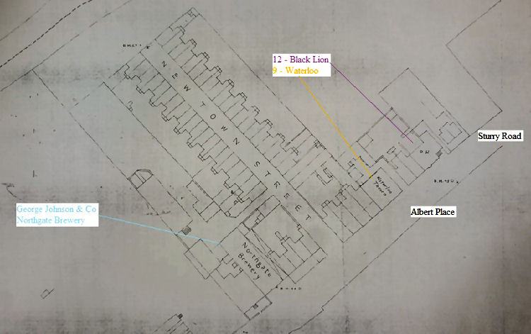 Albert Place map 1874