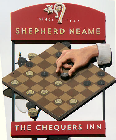 Chequers Inn sign 2020