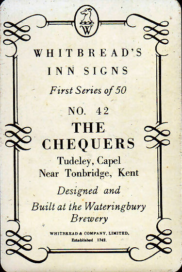 Chequers card 1949