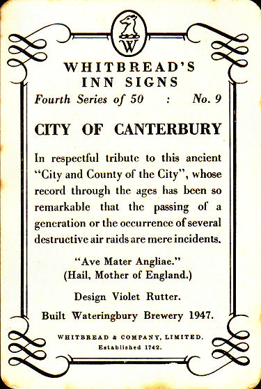 City of Centerbury card 1955