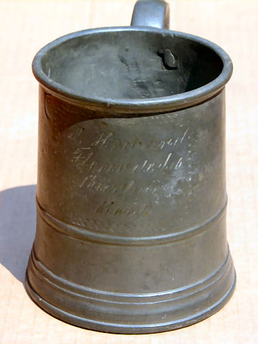 Pewter mug 1860